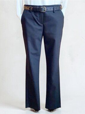 THEORY Black Bedina Pavia Tailored Ankle Trousers Cropped Pants 8 Cigarette Pant